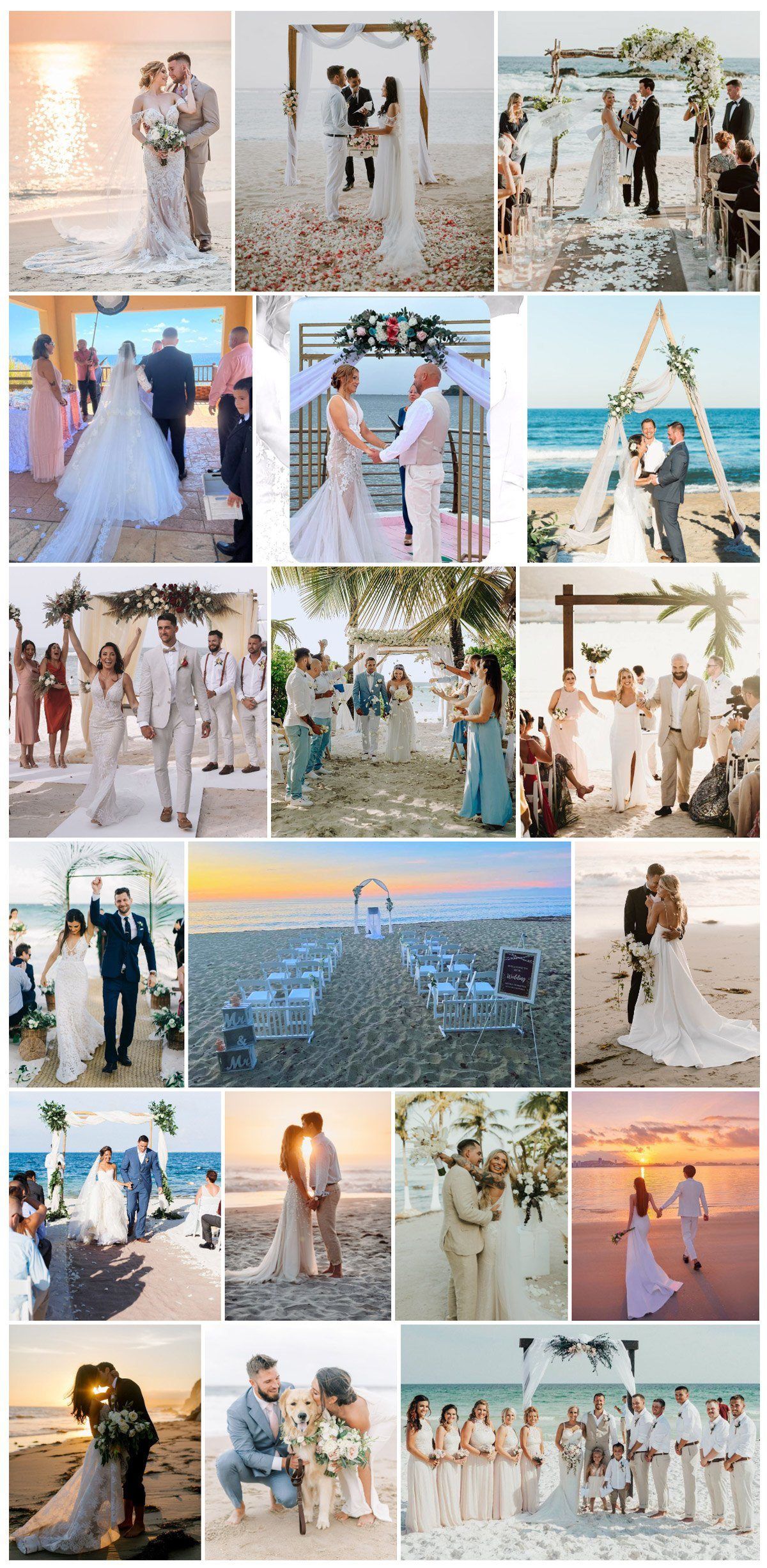 Galería de bodas en la playa